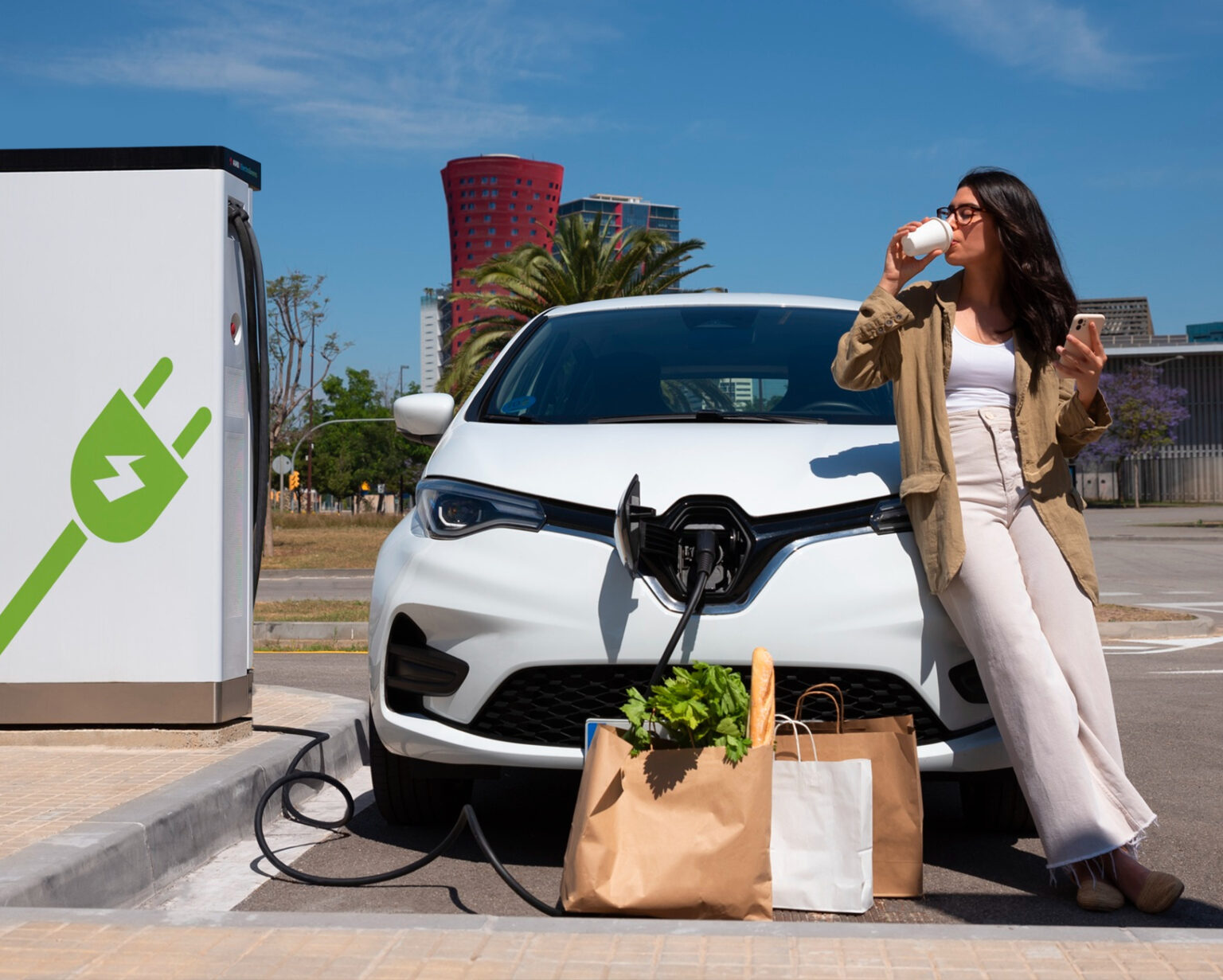 Charge au supermarché